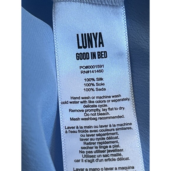 Lunya Washable Silk Pajama Lounging Pants Sz S Elastic Slit Leg Luxury - Picture 6 of 8